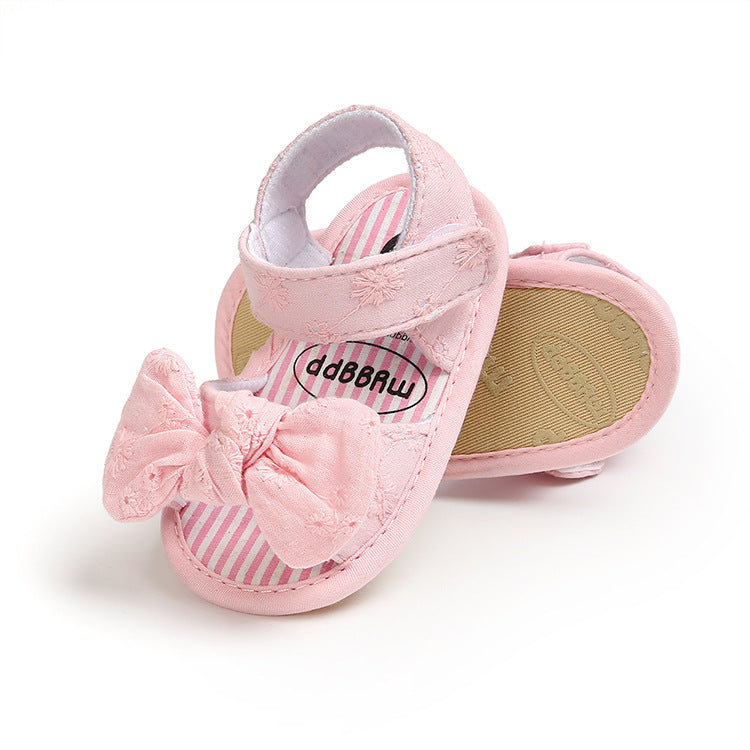 Summer Bowtie Baby Shoes Baby Through Shoes