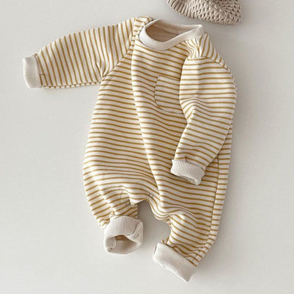 Baby Cotton Romper Baby Fashion Simple Casual Striped Jumpsuit